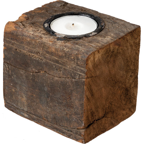 Candle Holder - Wood Block