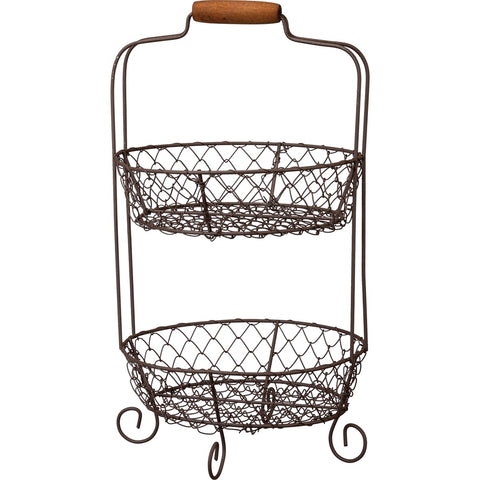 Wire Basket - Two Tier Round