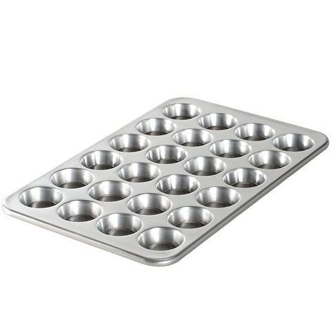 Nordic Ware Natural Aluminum Commercial Petite Muffin Pan, 24 Cup