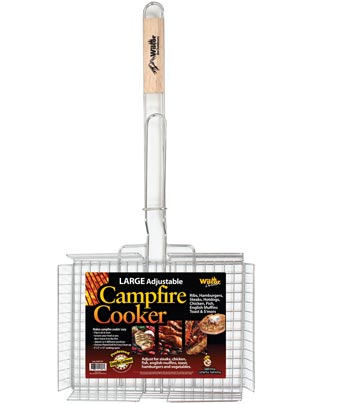 ADJUSTABLE  CAMPFIRE BASKET GRILL LARGE